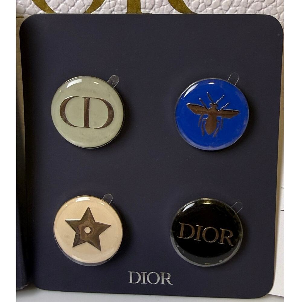 Dior Novelty Pin Badge Set (4 pins) - GWP - New in Box - Picture 2 of 6